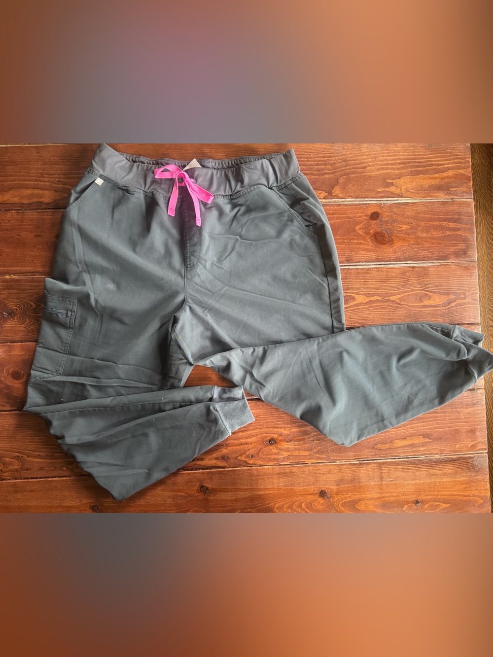 FIGS Zamora High Waisted Jogger Scrub Pants Dark Grey XXL